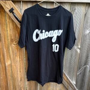 Chicago White Sox Yoan Moncada Graphic T-Shirt Medium Black